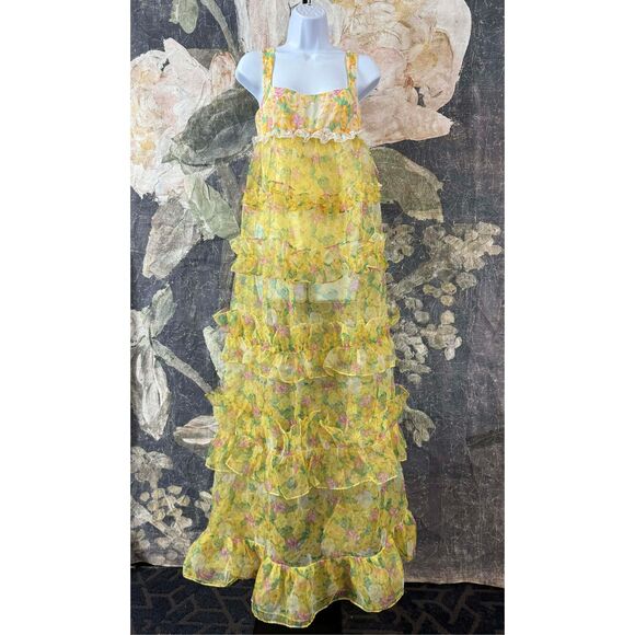 New For The Love And Lemons Vikki Maxi Dress Size XS - Picture 10 of 12